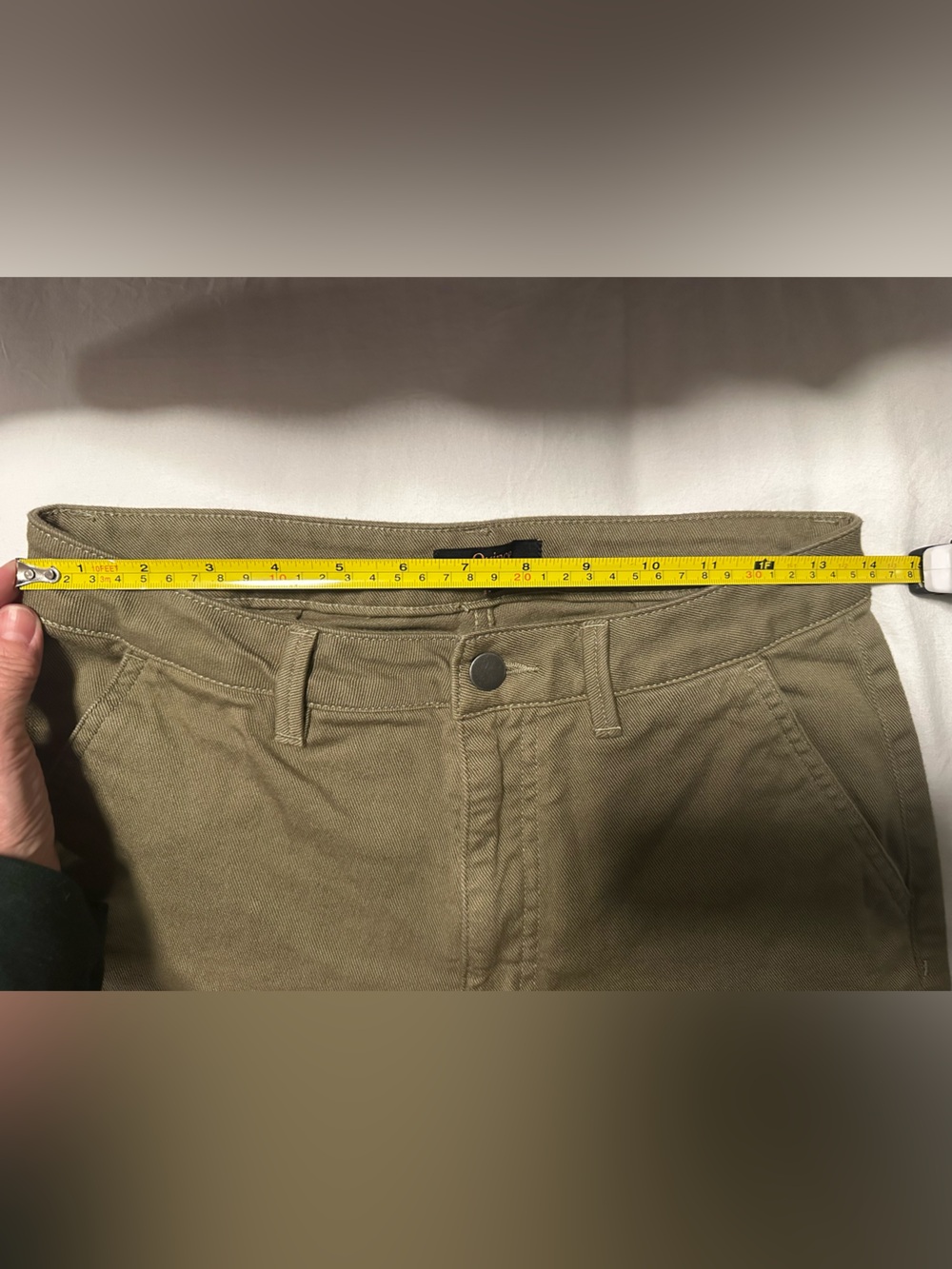 Quince Organic Stretch Cotton Twill Straight Leg Cropped Pants Size 4 - Picture 8 of 8